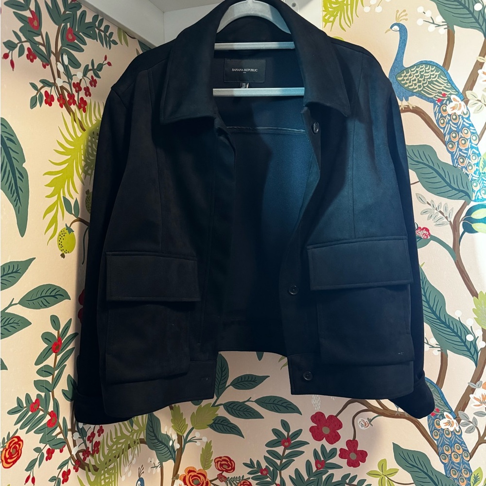 Banana Republic Vegan Suede Cropped Jacket